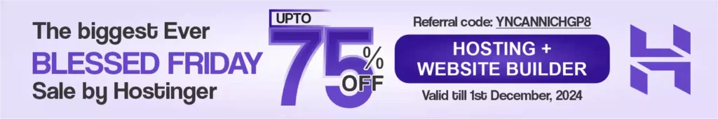 Hostinger Blessed Friday